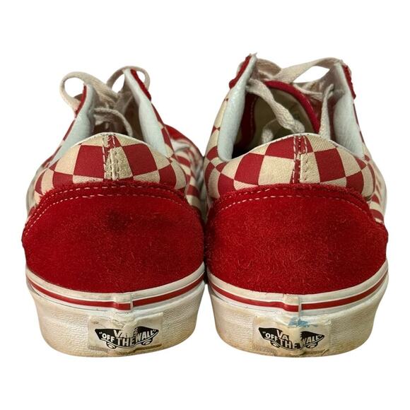 Vans Old Skool Checkerboard Red/White Women's Sneakers Size 9 Sktr - Picture 6 of 8